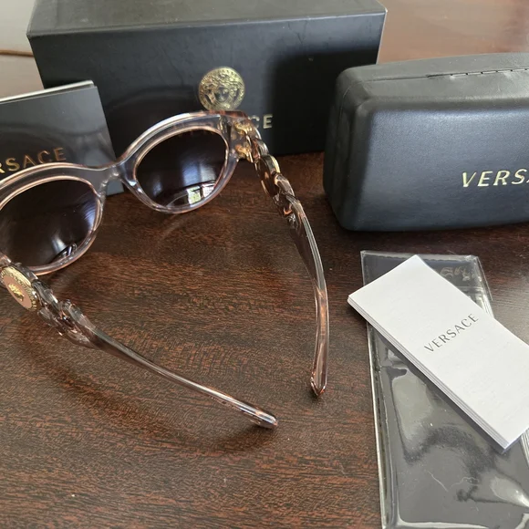 Versace Pink Sunglasses with Dark Lenses - Picture 4 of 10